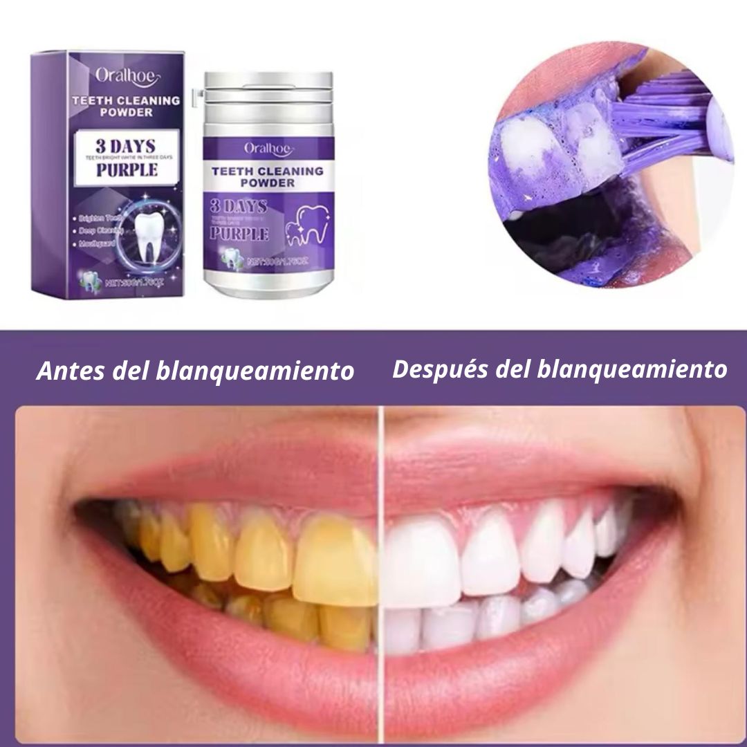 Polvo Blanqueador Premium Para Dientes